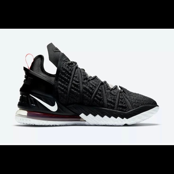 Nike LeBron XVIII 18 Bred Black University Red White CQ9283-001 Men's Sizes - Picture 3 of 8